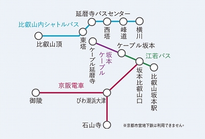 比叡山延暦寺巡拝 大津線きっぷ自由周遊区間