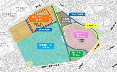 王子公園再整備ゾーニング