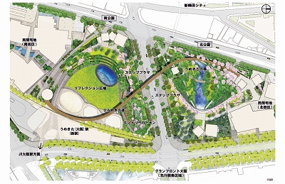 うめきた公園全体計画図