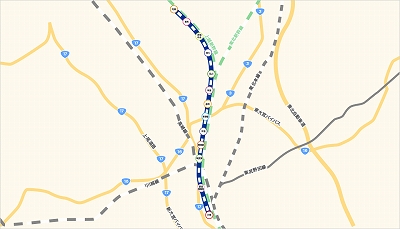 ニューシャトル1日フリー乗車券利用路線図